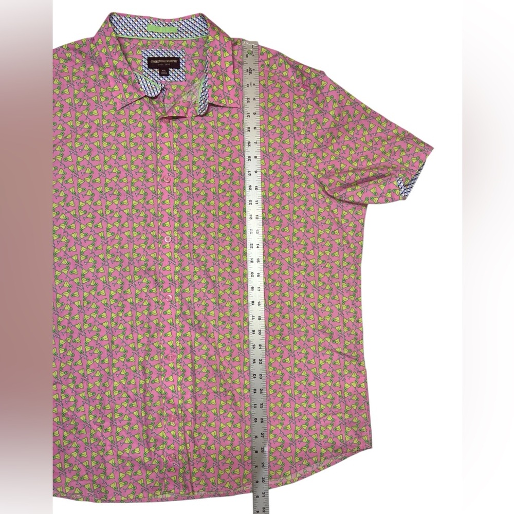 Johnston & Murphy Button Down Shirt, Short Sleeve, Margarita Pattern, Size XXL - Picture 10 of 10